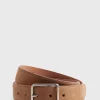 Suede Belt With Nickel Buckle