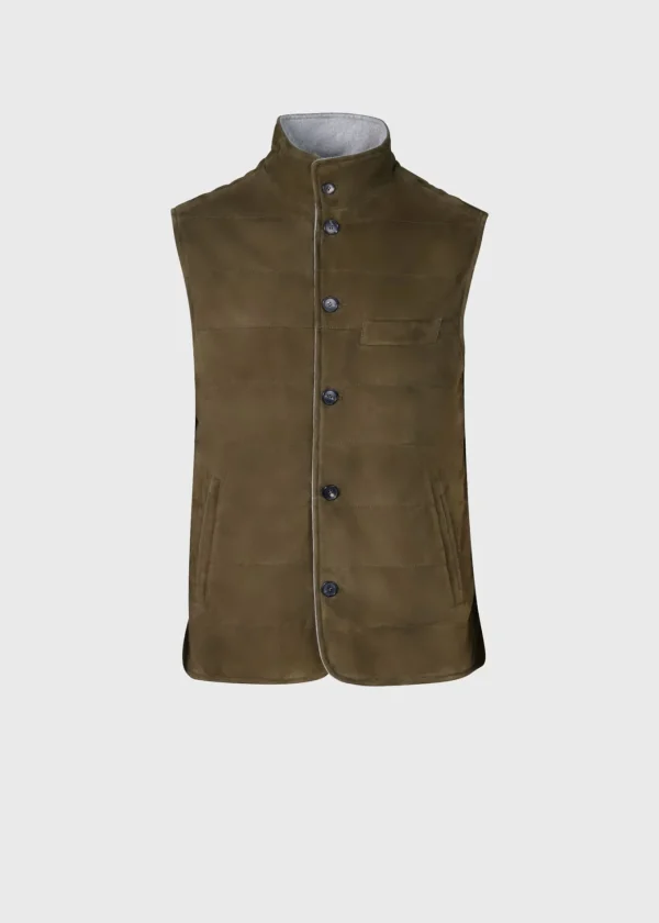 Suede Button Vest