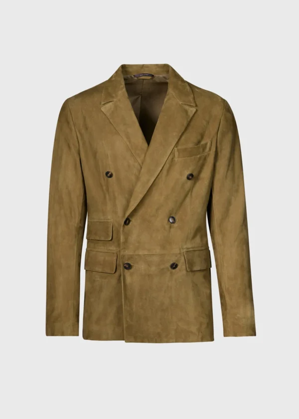 Suede Double Breasted Jacket