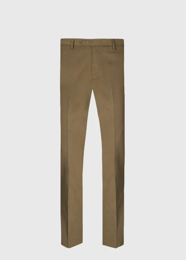 Suede Trimmed Brushed CottonTrouser