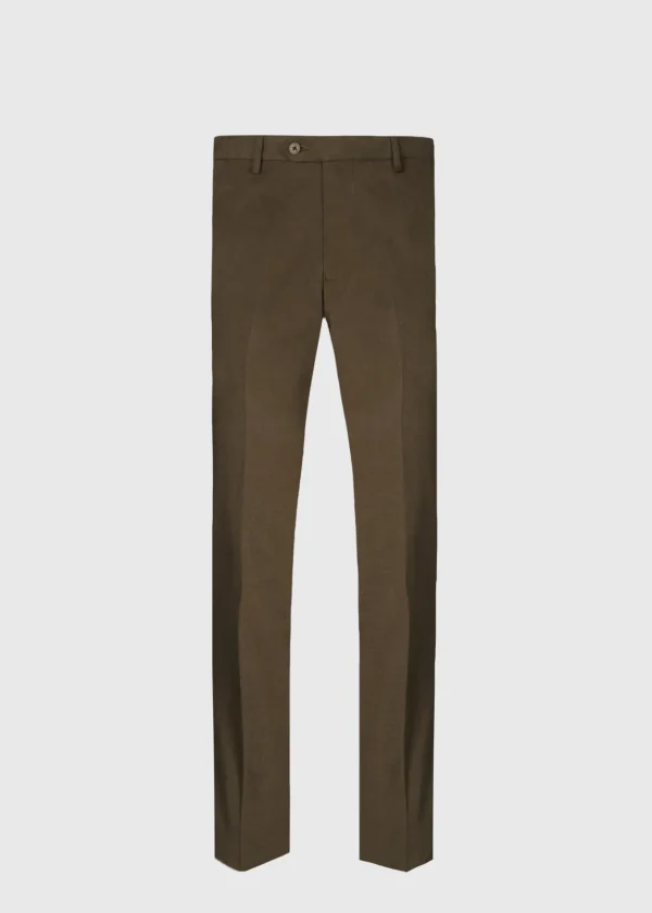 Suede Trimmed Brushed CottonTrouser