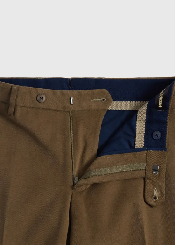 Suede Trimmed Brushed CottonTrouser