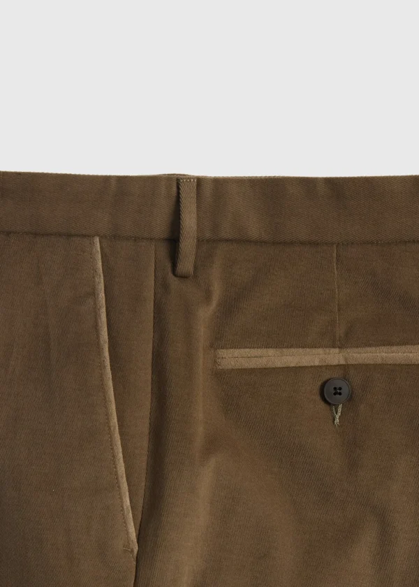 Suede Trimmed Brushed CottonTrouser