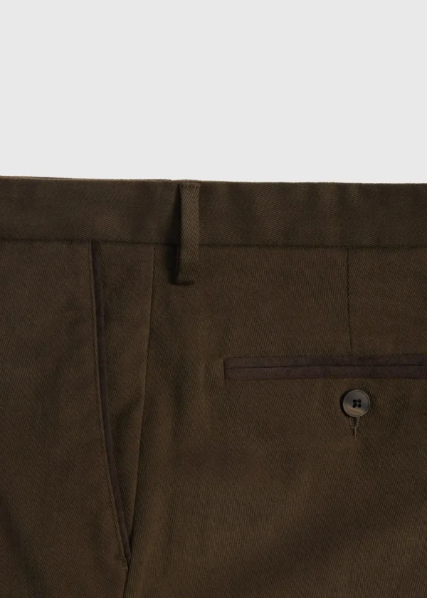 Suede Trimmed Brushed CottonTrouser