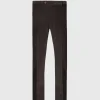 Suede Trimmed Corduroy Trouser