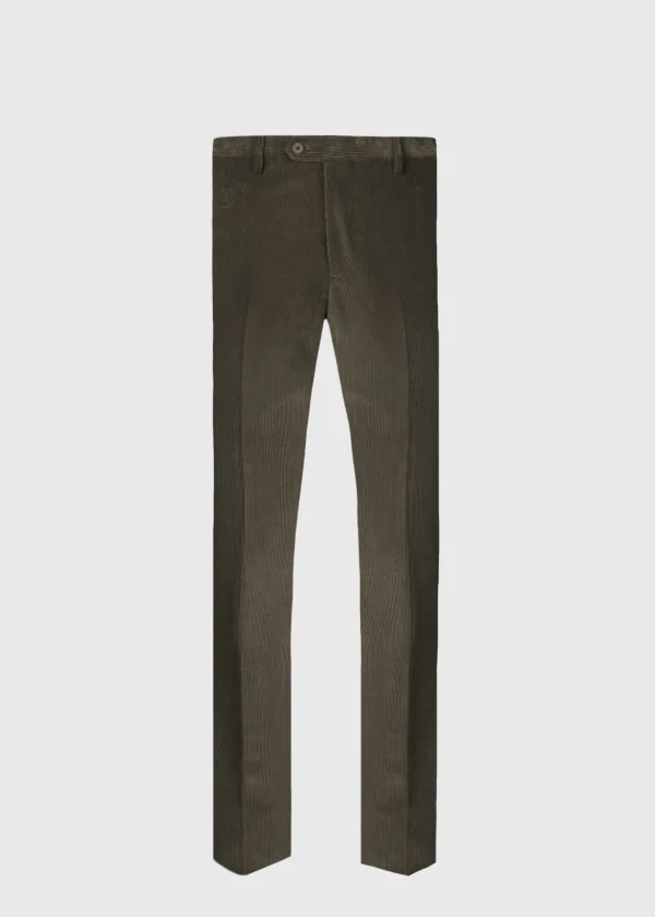Suede Trimmed Corduroy Trouser
