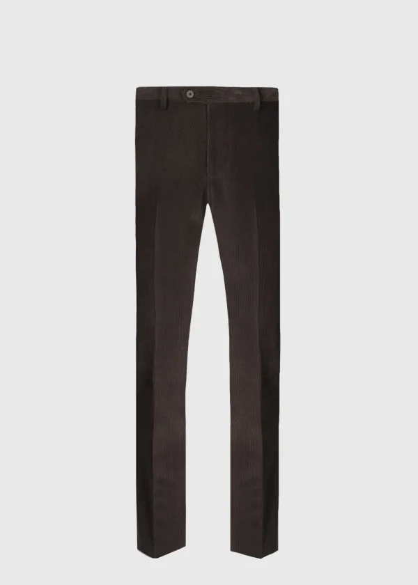 Suede Trimmed Corduroy Trouser