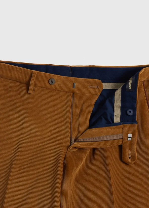 Suede Trimmed Corduroy Trouser