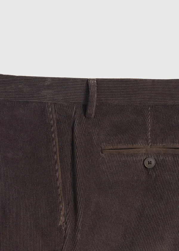 Suede Trimmed Corduroy Trouser