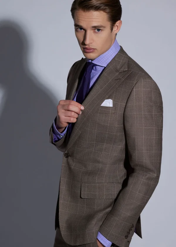 Super 120s Wool Plaid Colman Suit