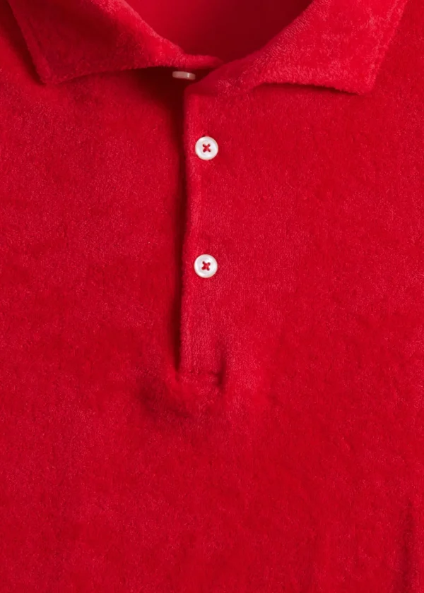 Terry Cloth Short Sleeve Polo