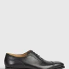 The Westbourne Black Leather Cap Toe