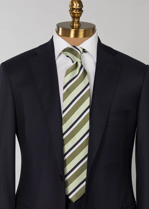 Three Color Repp Stripe Tie