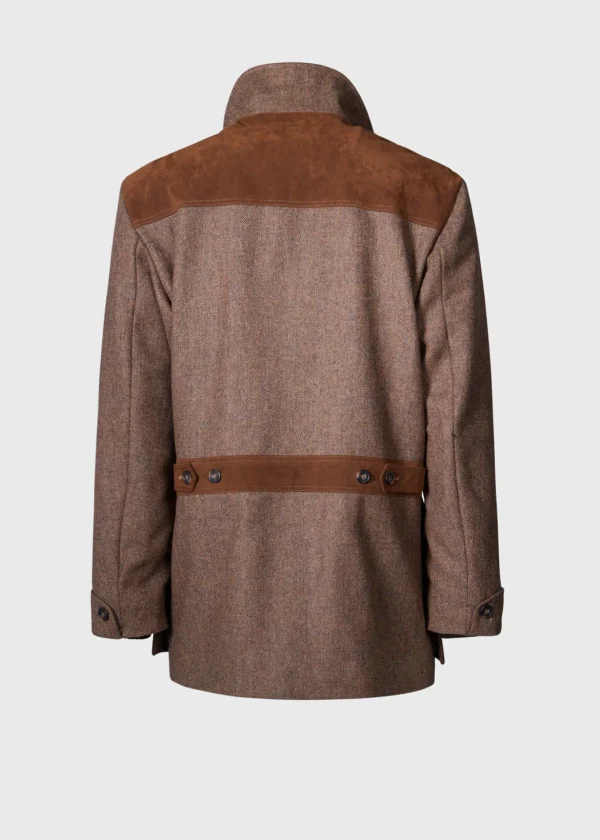 Tweed Hunting Jacket With Suede Trim