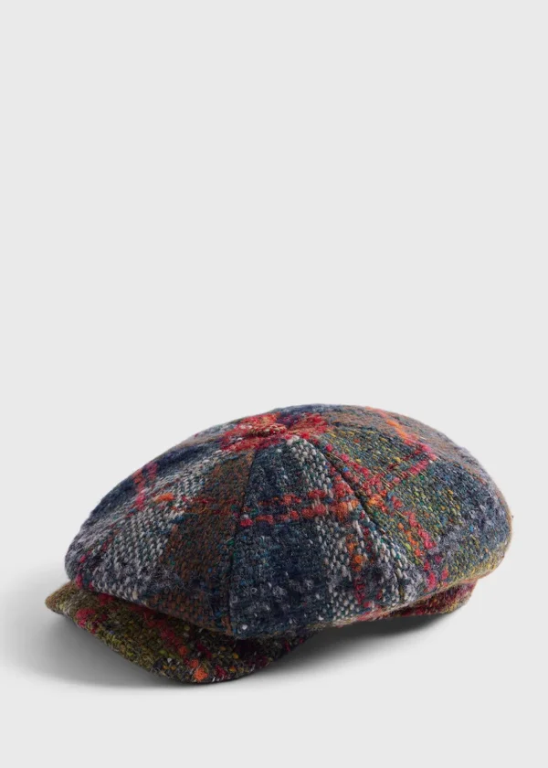 Tweed Multicolor Plaid Cap