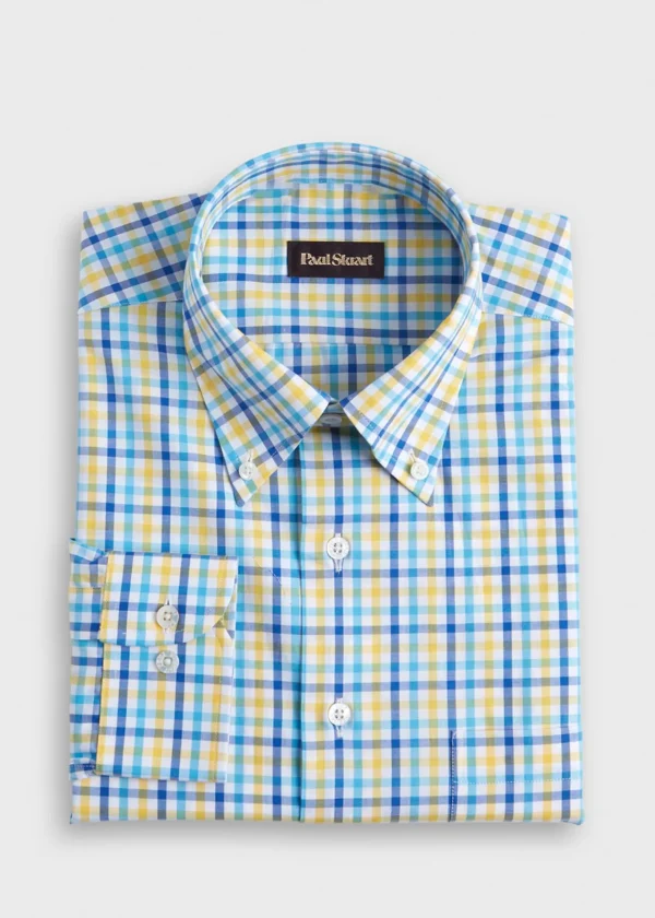 Two Color Check Cotton Sport Shirt