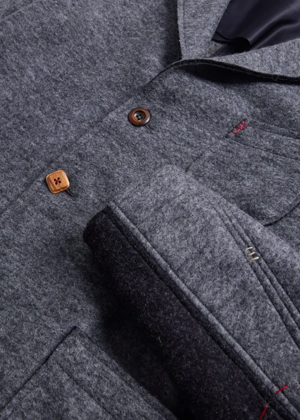 Two Tone Raw Edge Jacket