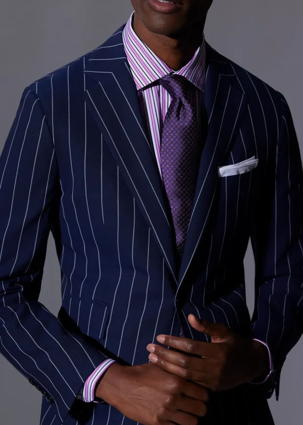 Variegated Stripe Slim Fit Dress Shirt