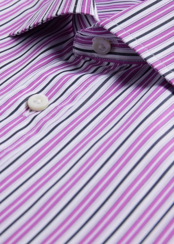 Variegated Stripe Slim Fit Dress Shirt