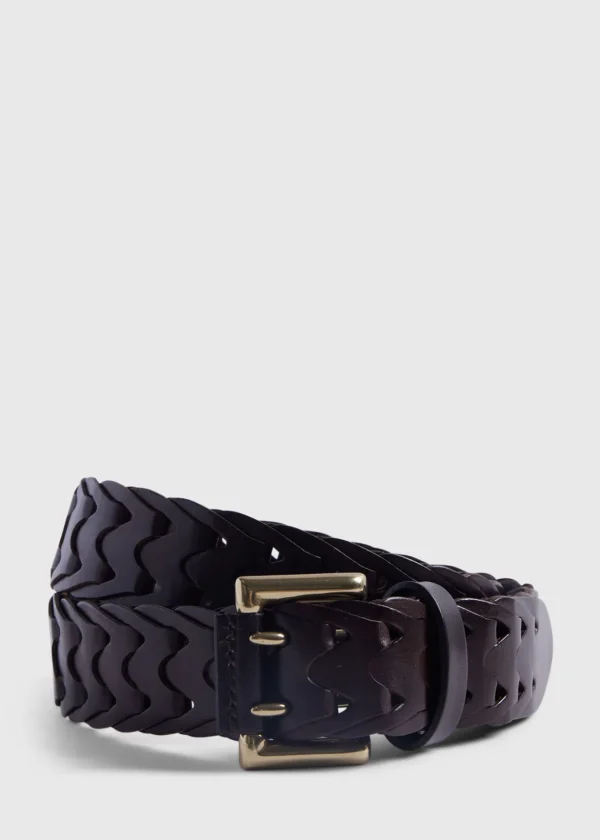 Vintage Leather Woven Belt