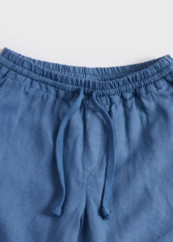 Washed Linen Bermuda Shorts