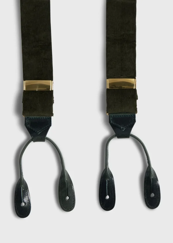 Wide Wale Corduroy Braces