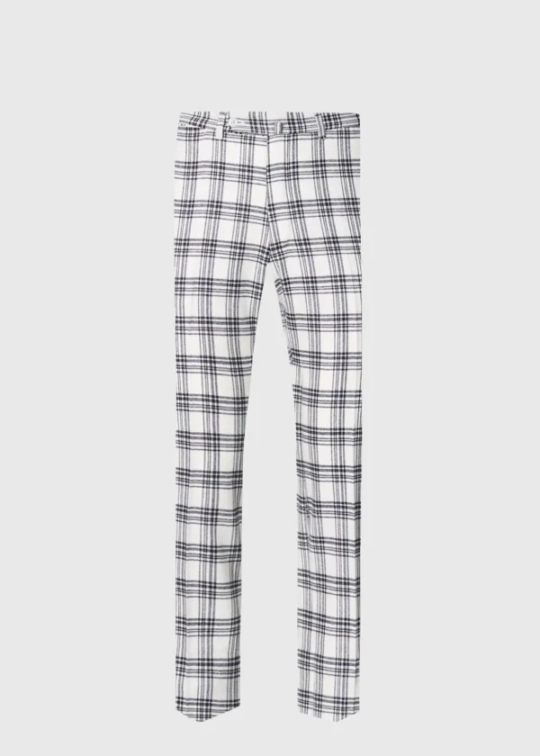 Wool & Cashmere Plaid Trouser