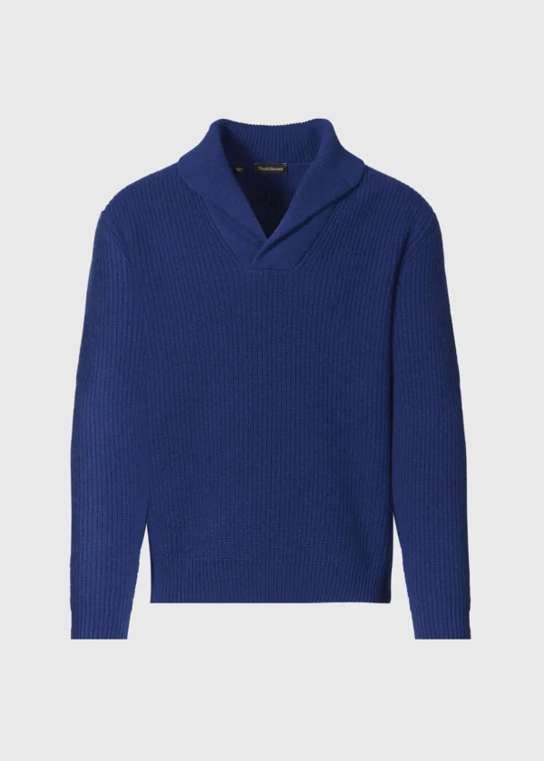 Wool & Cashmere Shawl Collar Sweater