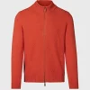 Wool And Cashmere Full Zip Jacquard Cardigan