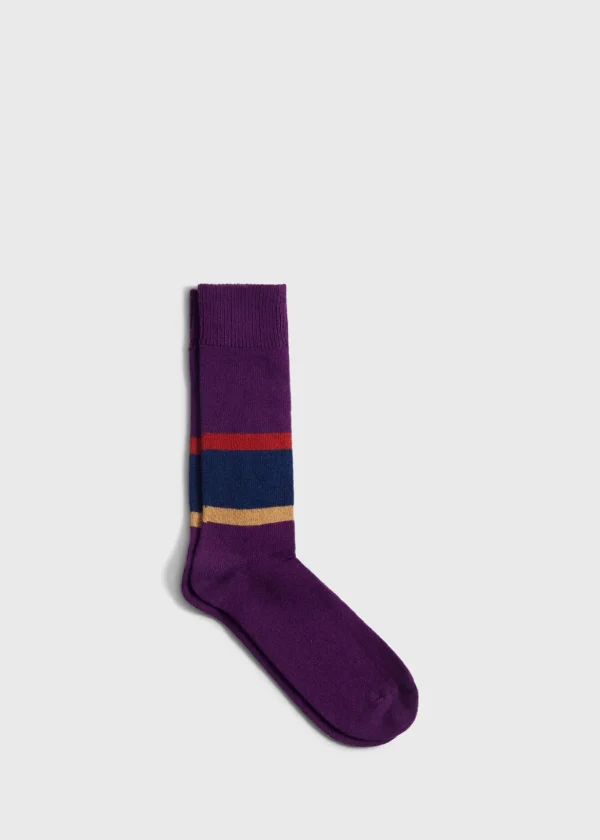 Wool Blend Colorblock Boot Sock