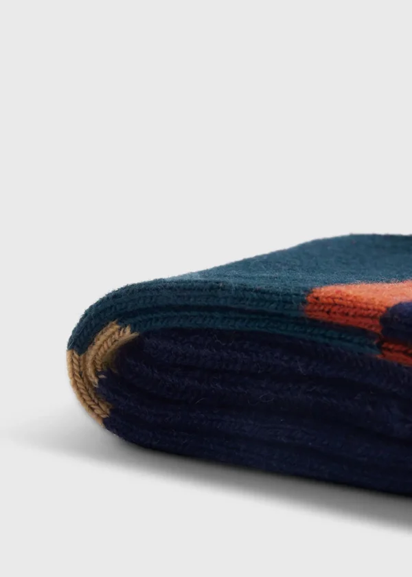 Wool Blend Colorblock Boot Sock