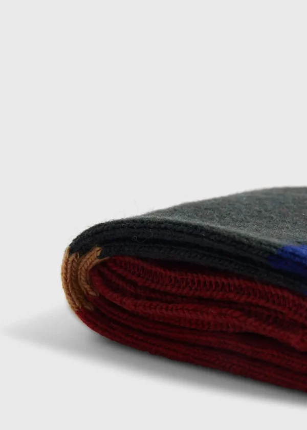 Wool Blend Colorblock Boot Sock
