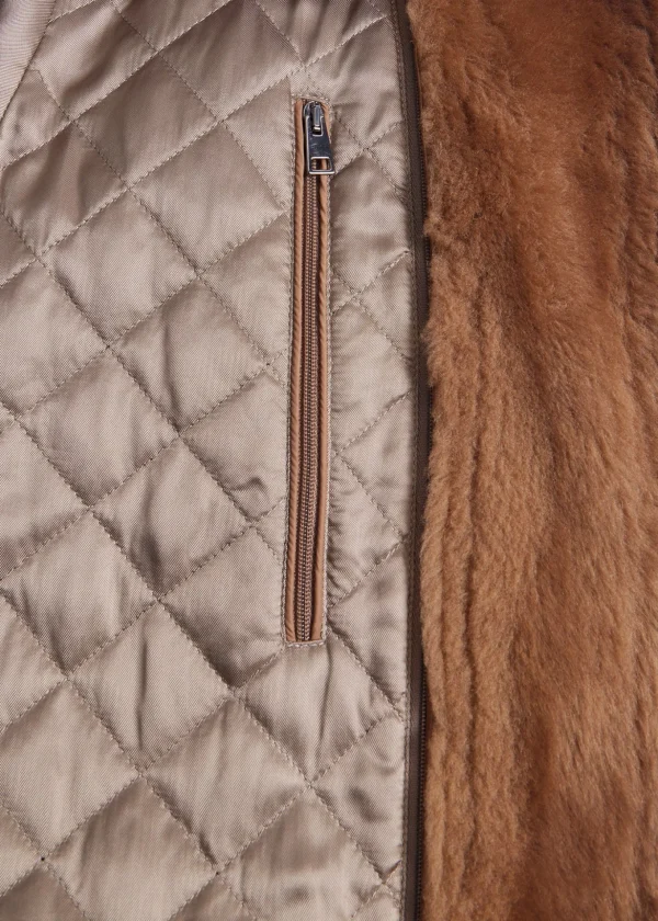 Wool Coat With Shearling Gilet