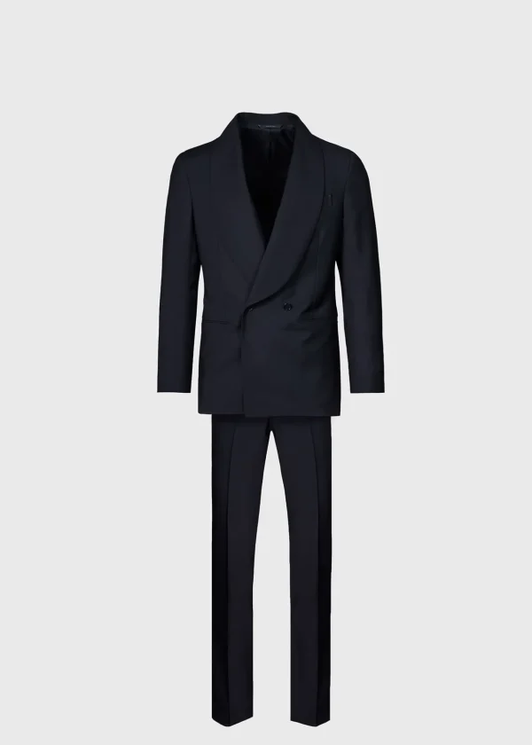 Wool Double Breasted Shawl Collar Tuxedo
