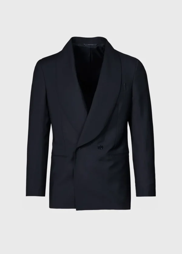 Wool Double Breasted Shawl Collar Tuxedo