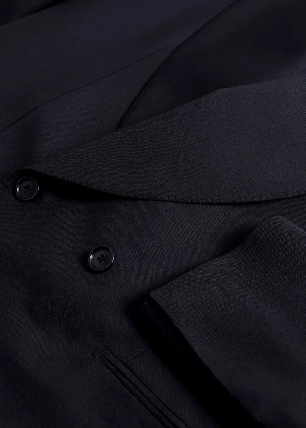 Wool Double Breasted Shawl Collar Tuxedo