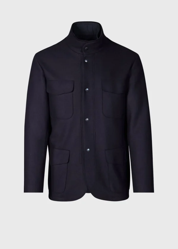 Wool Jersey Blazer With Gilet