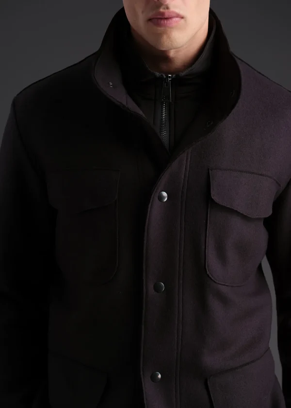 Wool Jersey Blazer With Gilet