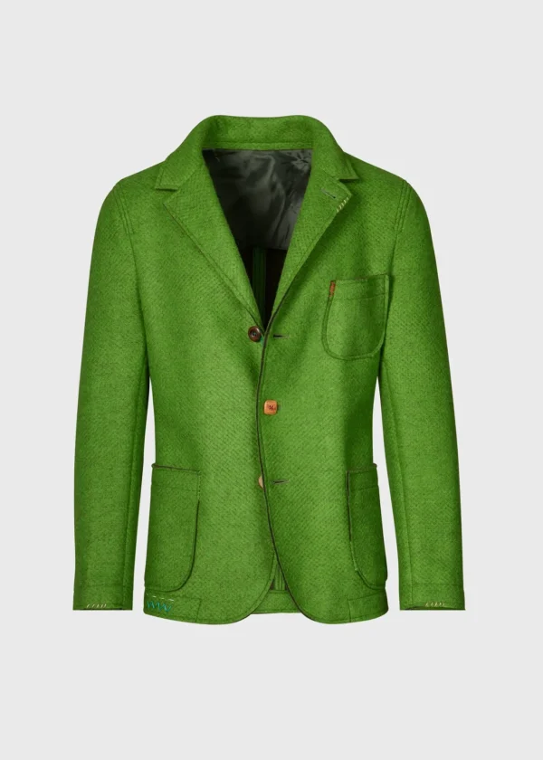 Wool Knit Raw Edge Jacket