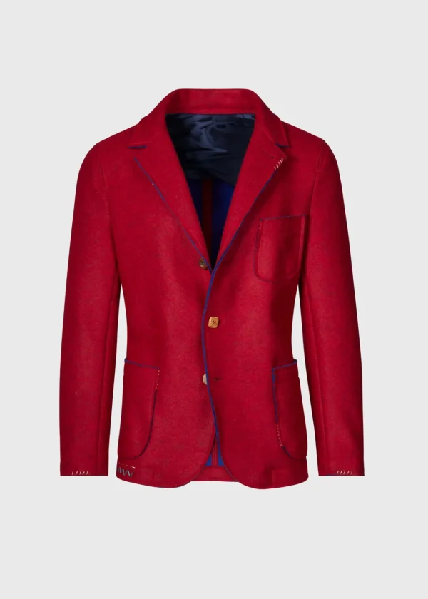 Wool Knit Raw Edge Jacket