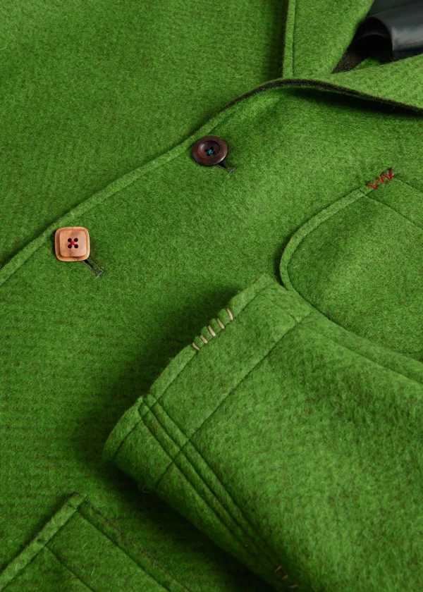 Wool Knit Raw Edge Jacket