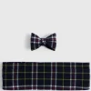 Wool Plaid Bow Tie And Cummerbund Set