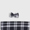 Wool Plaid Bow Tie And Cummerbund Set