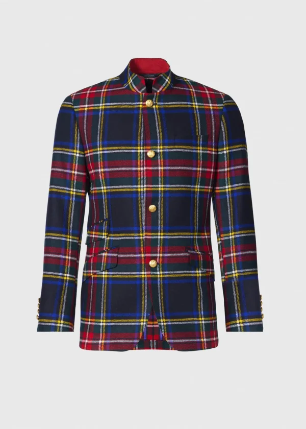 Wool Plaid Dinner Jacket