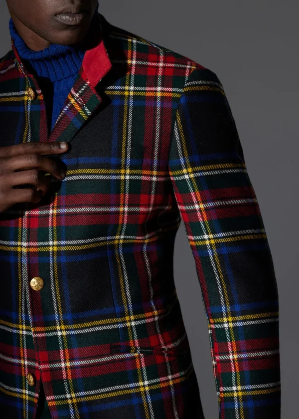 Wool Plaid Dinner Jacket