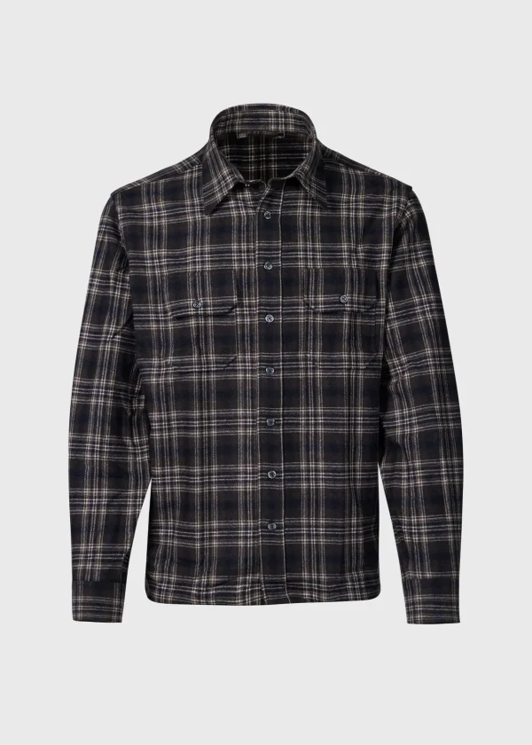 Wool Plaid Overshirt