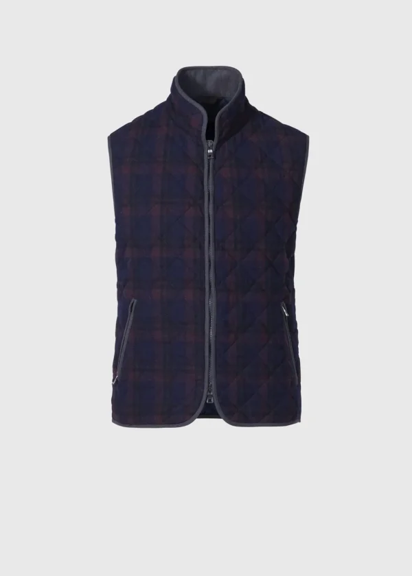 Wool Plaid Quilted Vest
