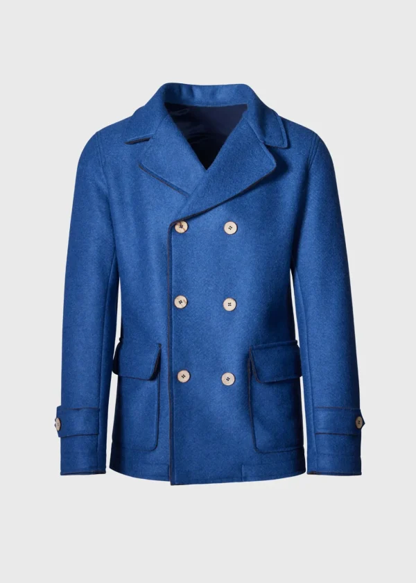 Wool Raw Edge Double Breasted Jacket