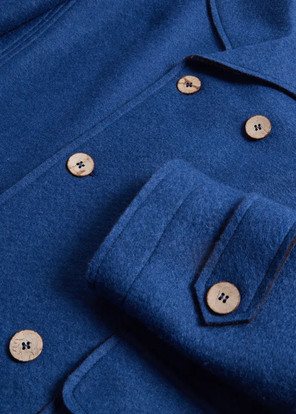 Wool Raw Edge Double Breasted Jacket