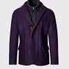 Wool Raw Edge Jacket With Gilet